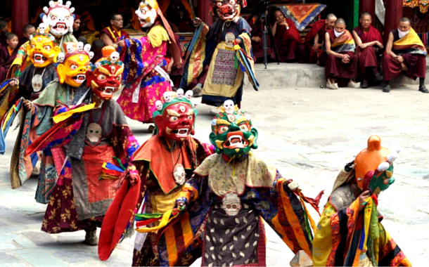 The masked dance performance at the Ladakh festival The Ladakh Festival