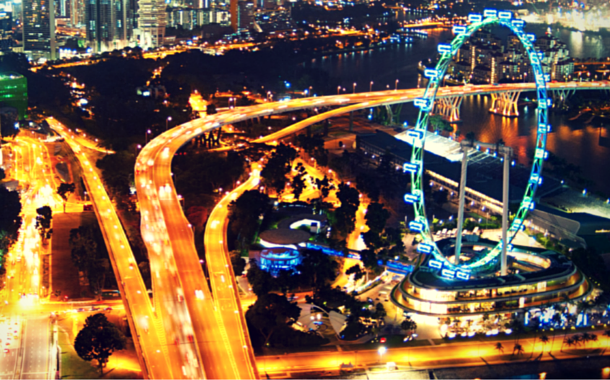 Night view of Singapore Singapore after dark