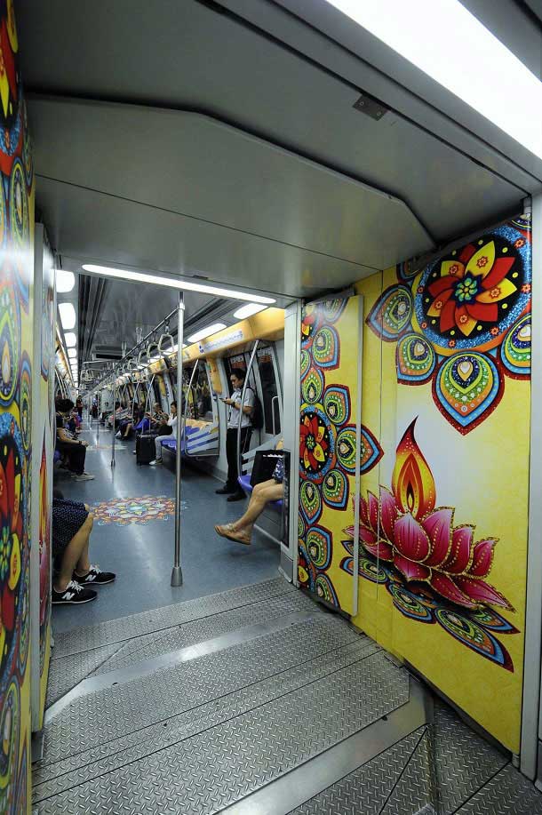 Diwali decoration at Singapore Metro Diwali decoration at Singapore Metro