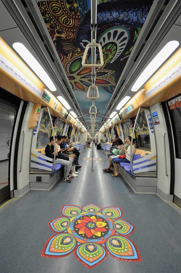 Inside the Singapore Metro Inside the Singapore Metro