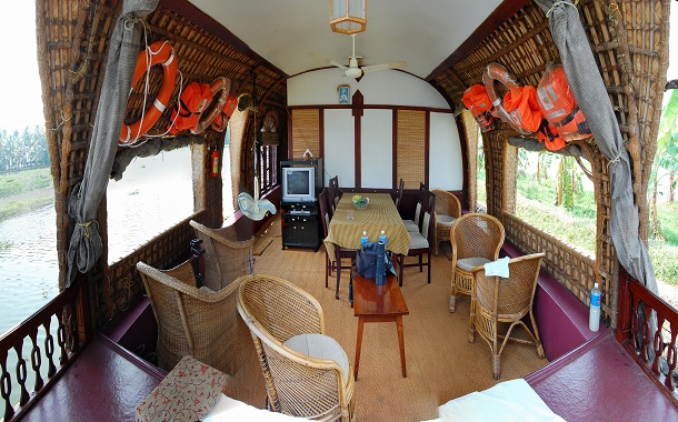 Interiors of a house boat Interiors of a house boat