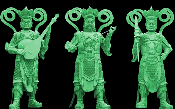 Jade statues of deities Jade statues of deities