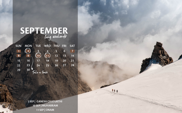 September Long Weekend Planner, 2019 September Long Weekend Planner, 2019