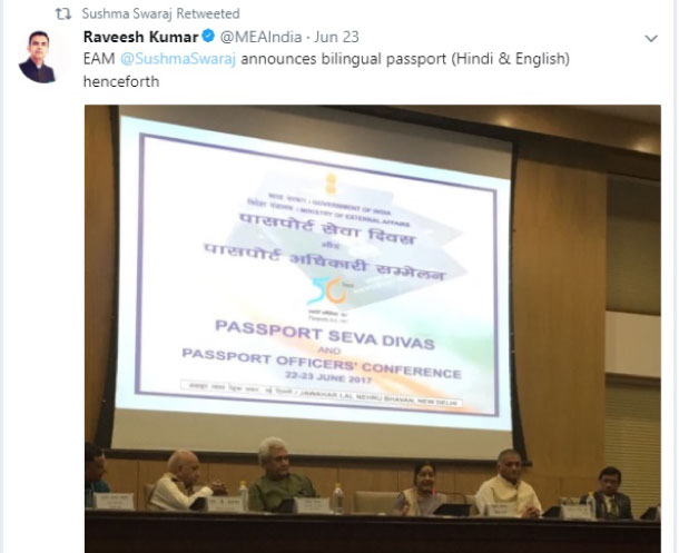 Sushma Swaraj Retweeted Sushma Swaraj Retweeted